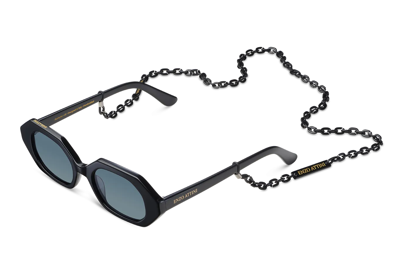 Santorini / Black   Dark Black Lens.