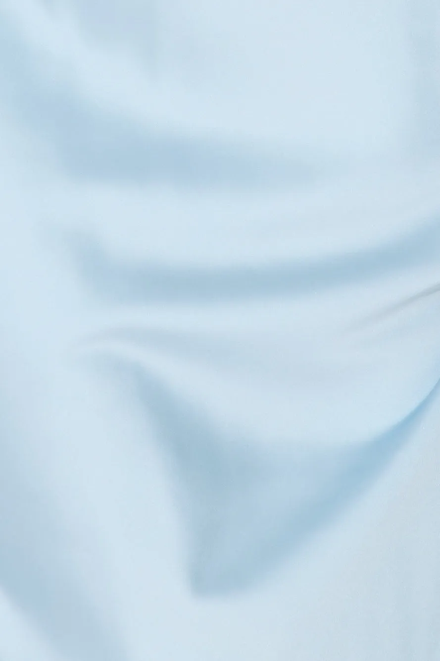 Satin Ribbons Maxi Dress Blue