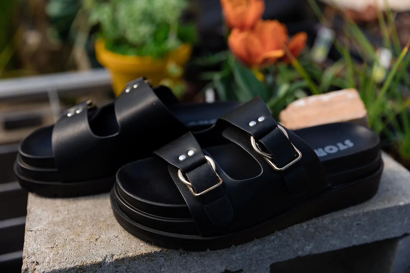 Seeley Double Strap Sandal Black