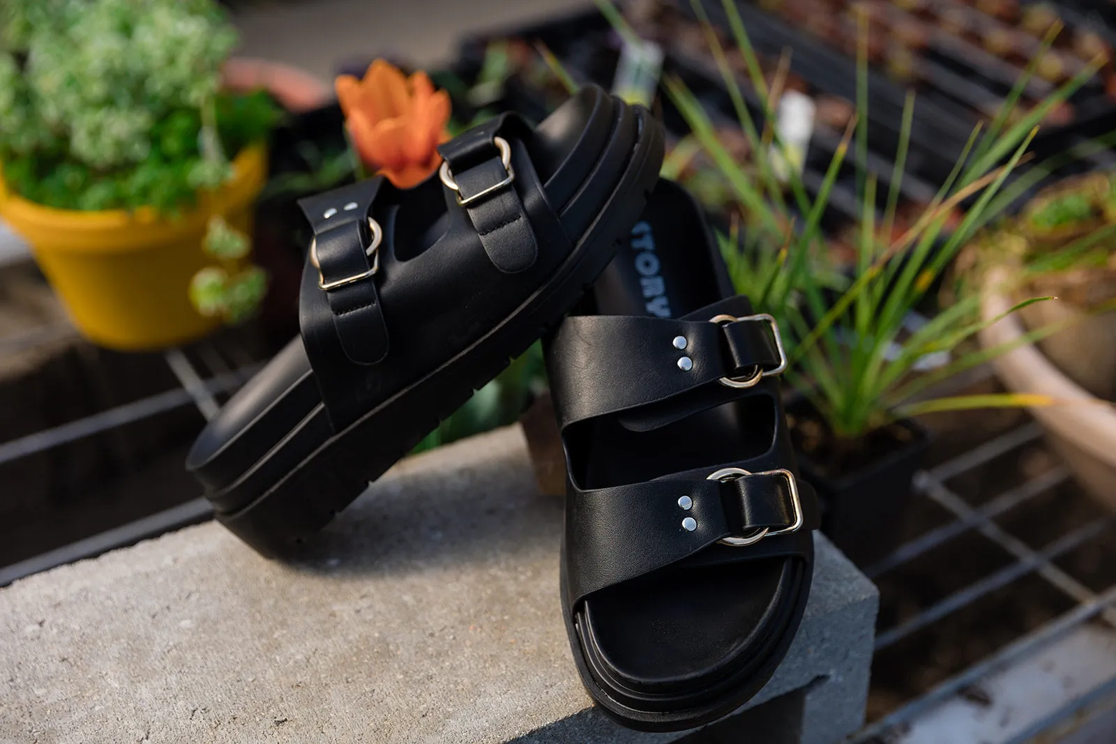 Seeley Double Strap Sandal Black