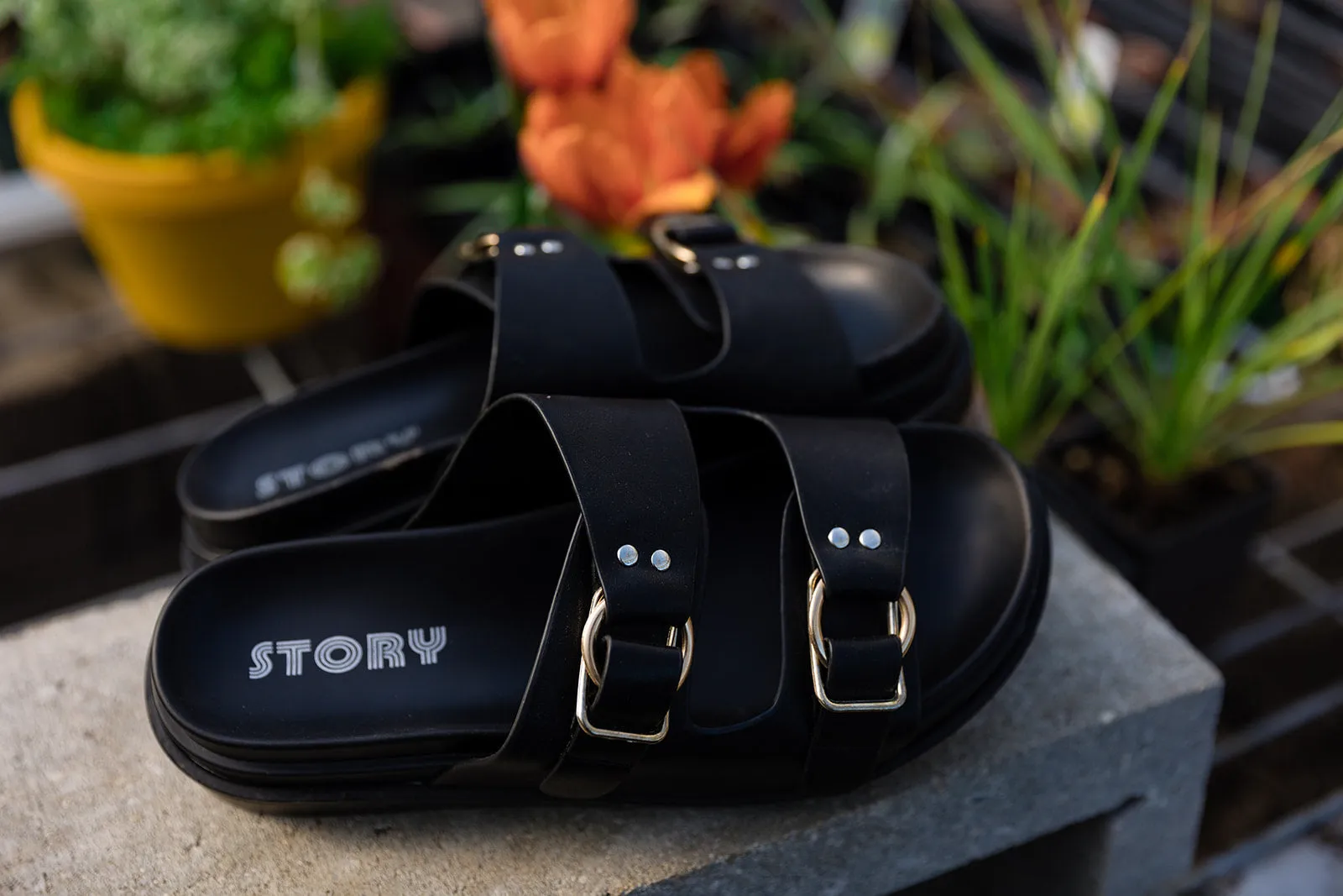Seeley Double Strap Sandal Black