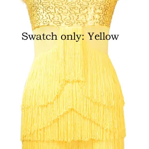 Sequin Tassesl Latin Dance Dress
