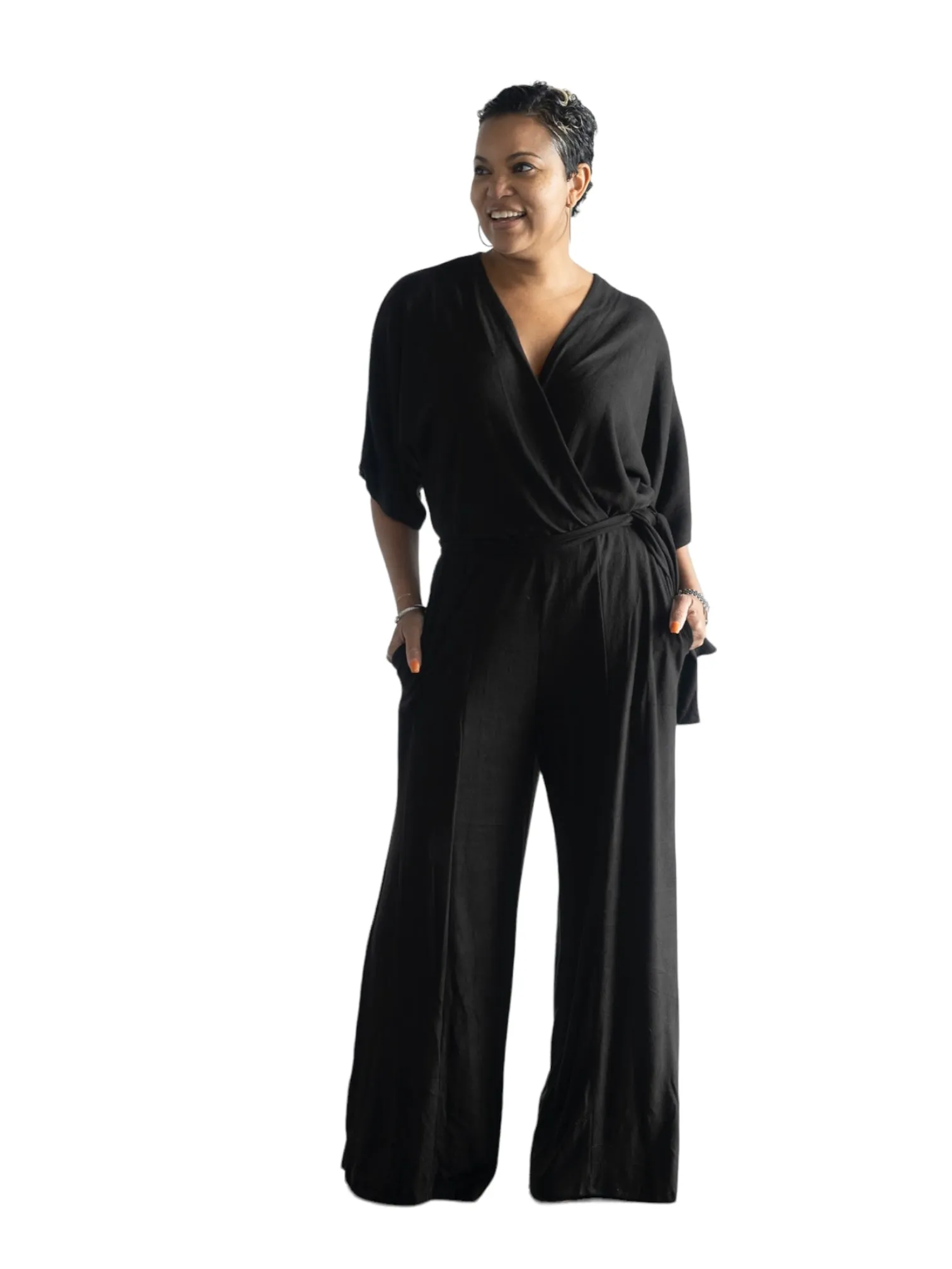 Serena - Zen Wide Leg Jumper - Black - TN - 151