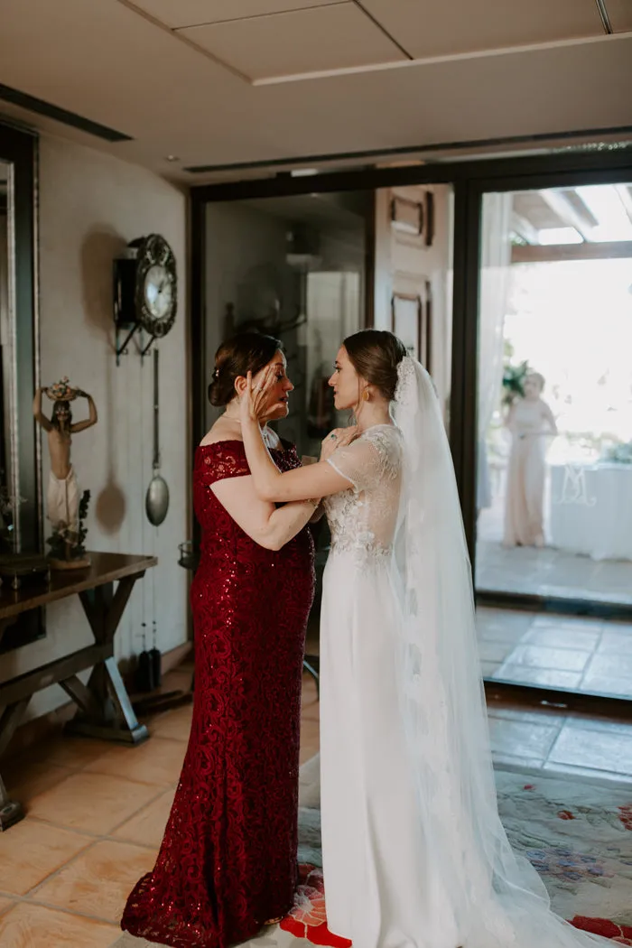 Sheath Short Sleeve Unique Lace Bohoemian Wedding Dress Bridal Gown YRL114
