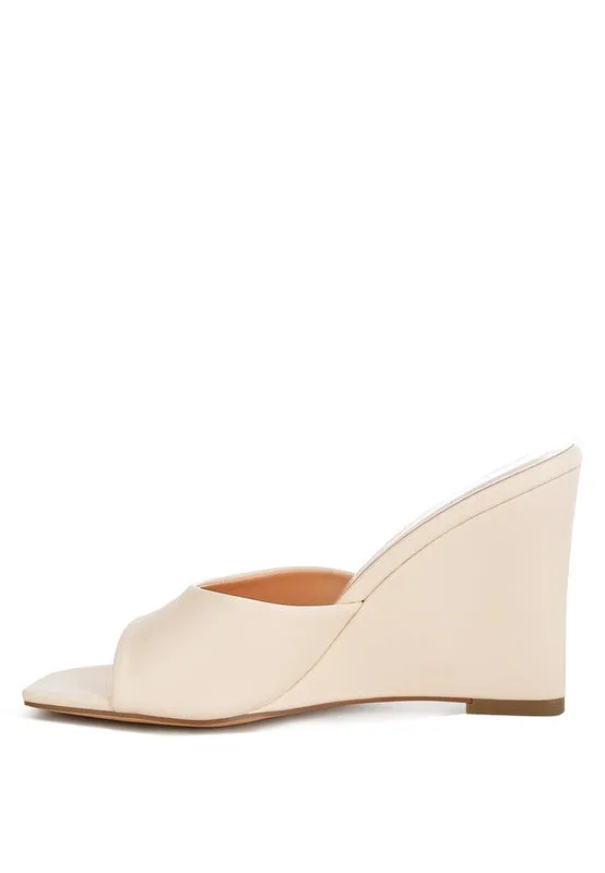 Shiloy Recycled Faux Leather Wedge Sandals