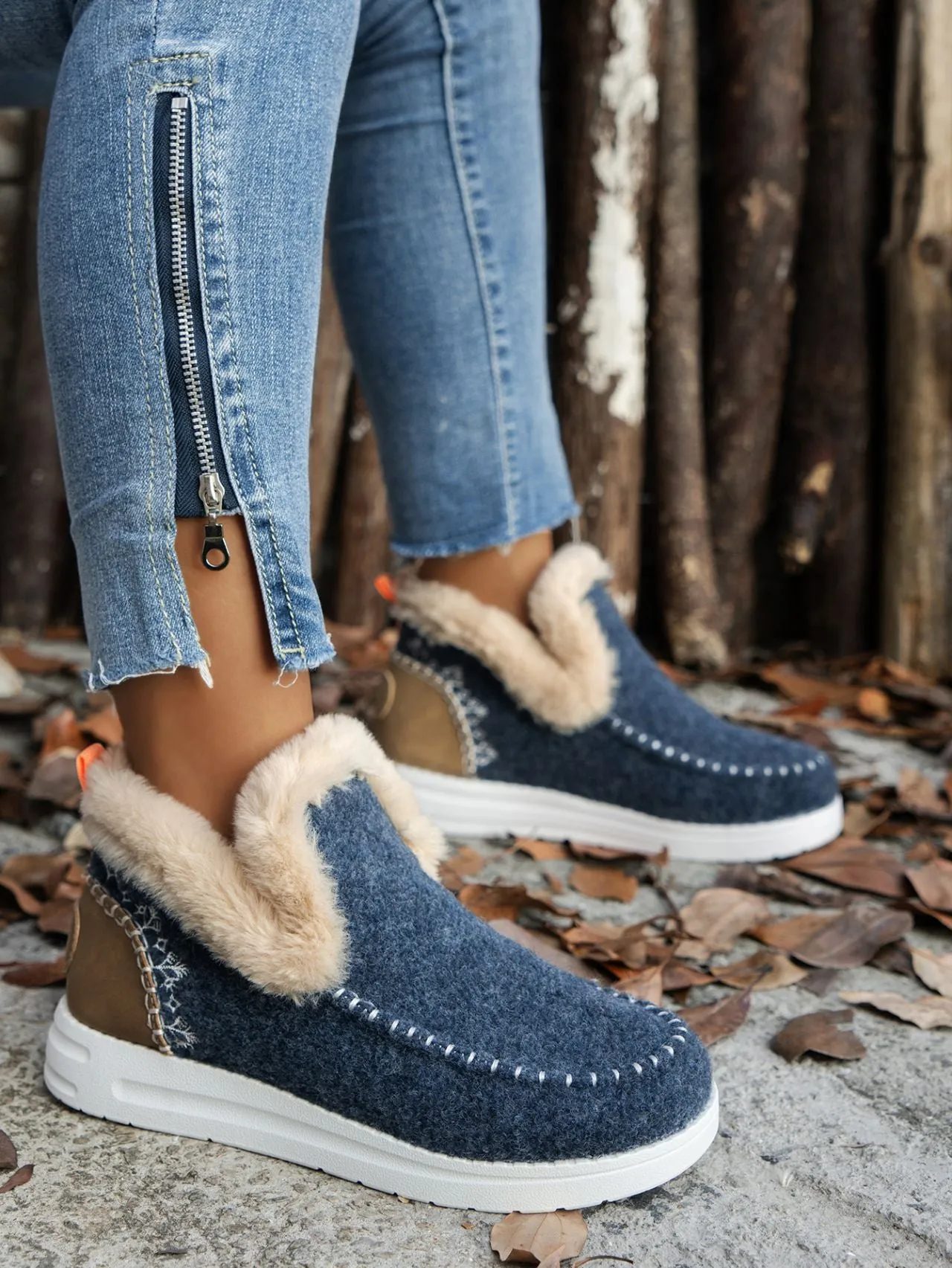 Slide Over Suede Booties