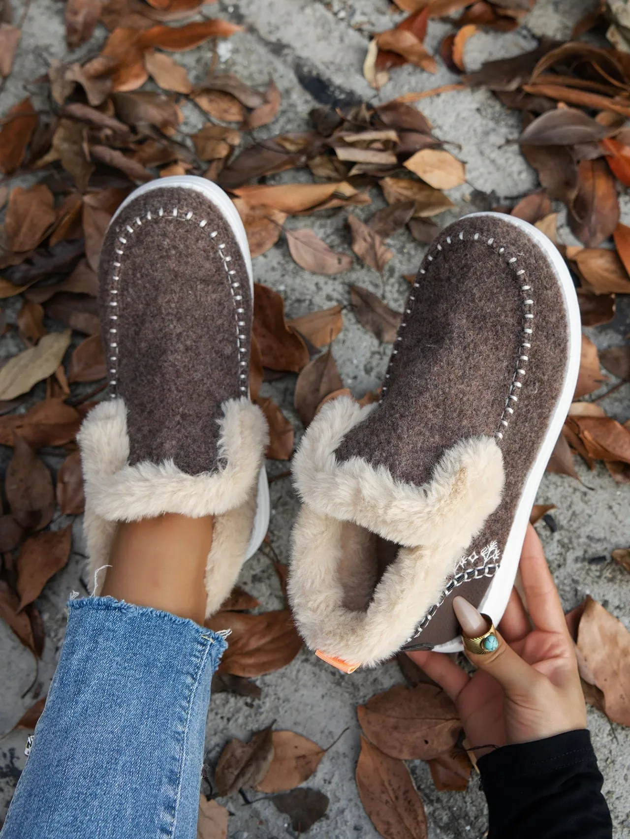 Slide Over Suede Booties
