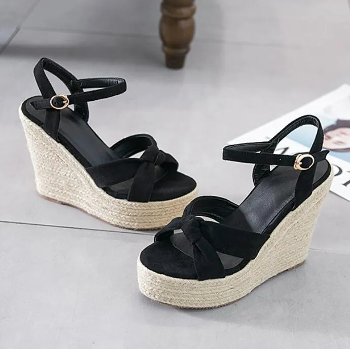Small Feet Open Toe High Wedge Heel Sandals MS386