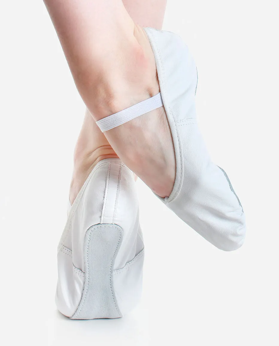 So Danca White Leather Ballet Shoe BAE90 Child