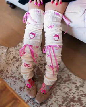 Sock Candy Balletcore Ribbon Legwarmers as seen on Paris Hilton