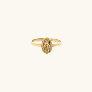 SOLID 14K YELLOW GOLD MIRACULOUS RING