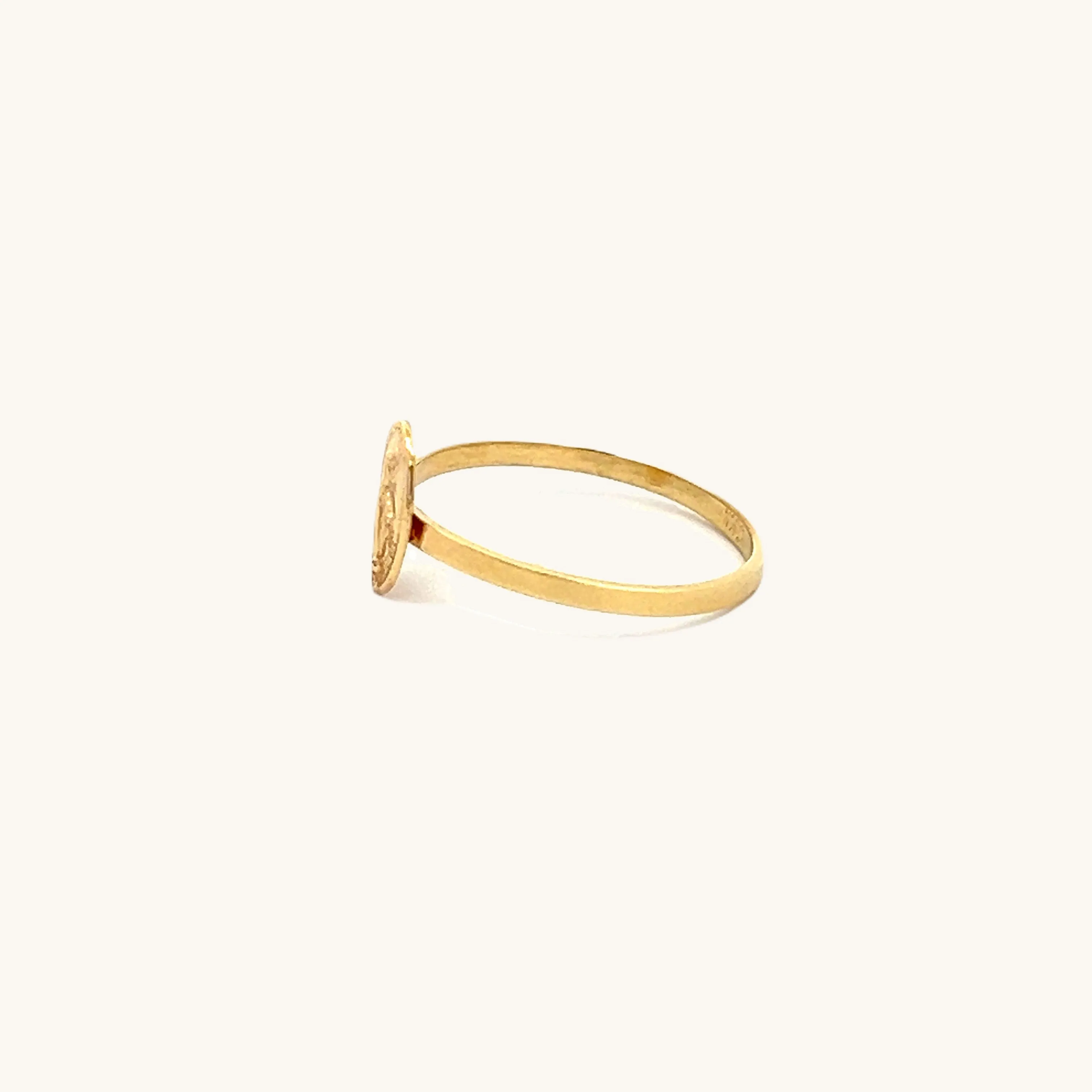 SOLID 14K YELLOW GOLD MIRACULOUS RING