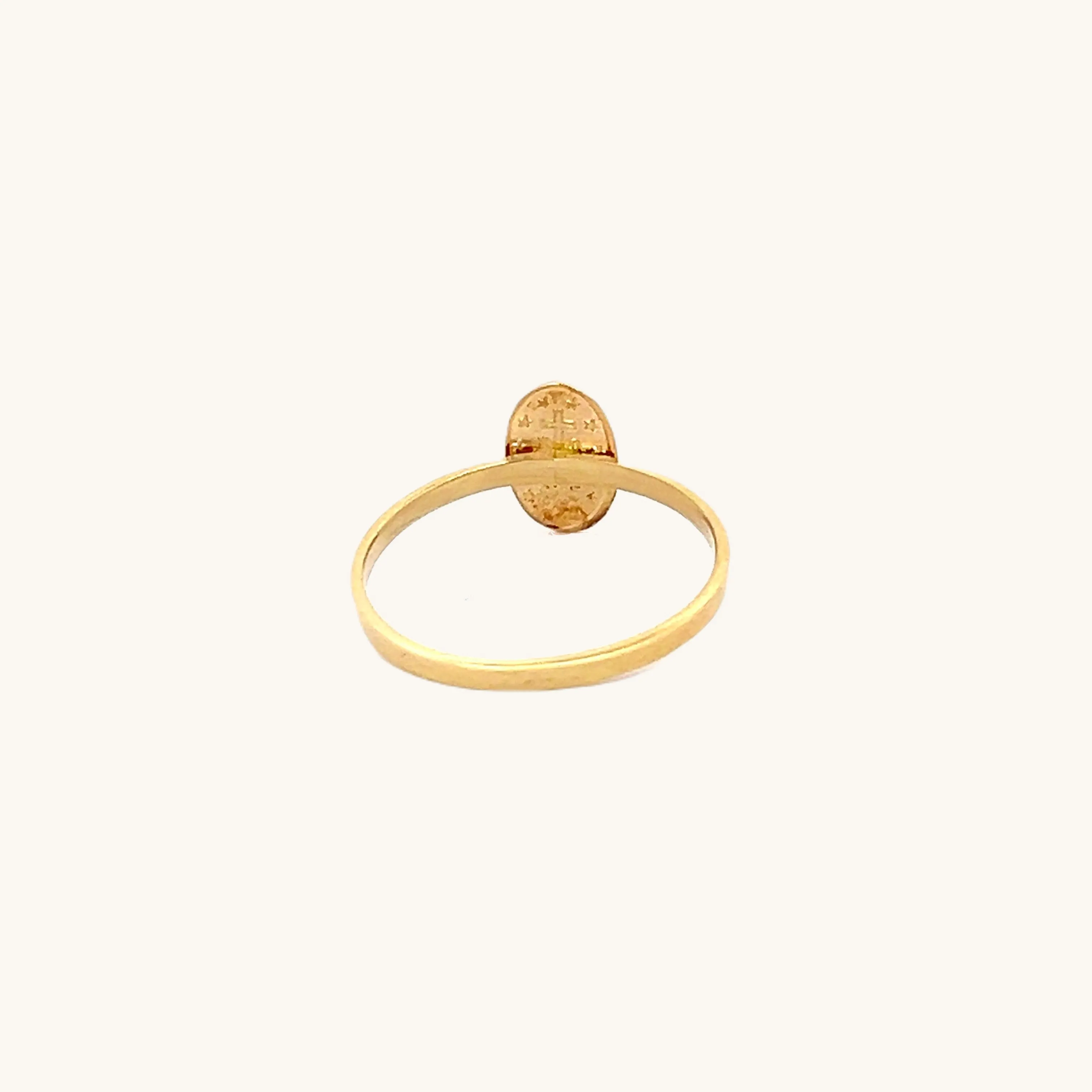 SOLID 14K YELLOW GOLD MIRACULOUS RING