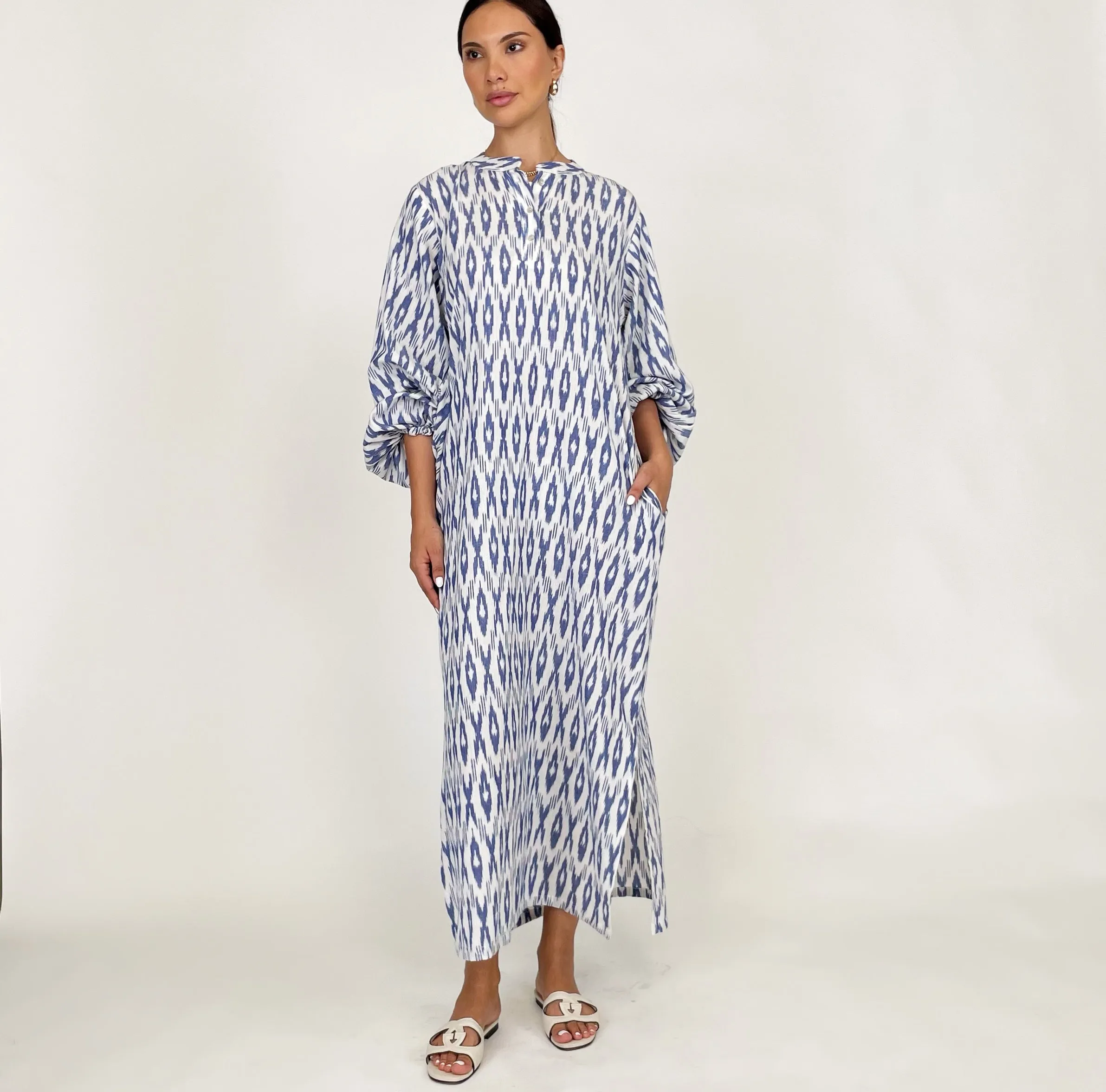 SS24 IKAT LINEN SUMMER DRESS