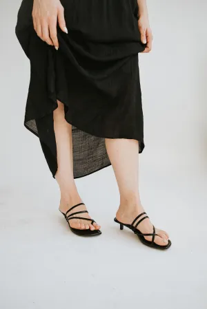 Strappy Mini Heel-Black