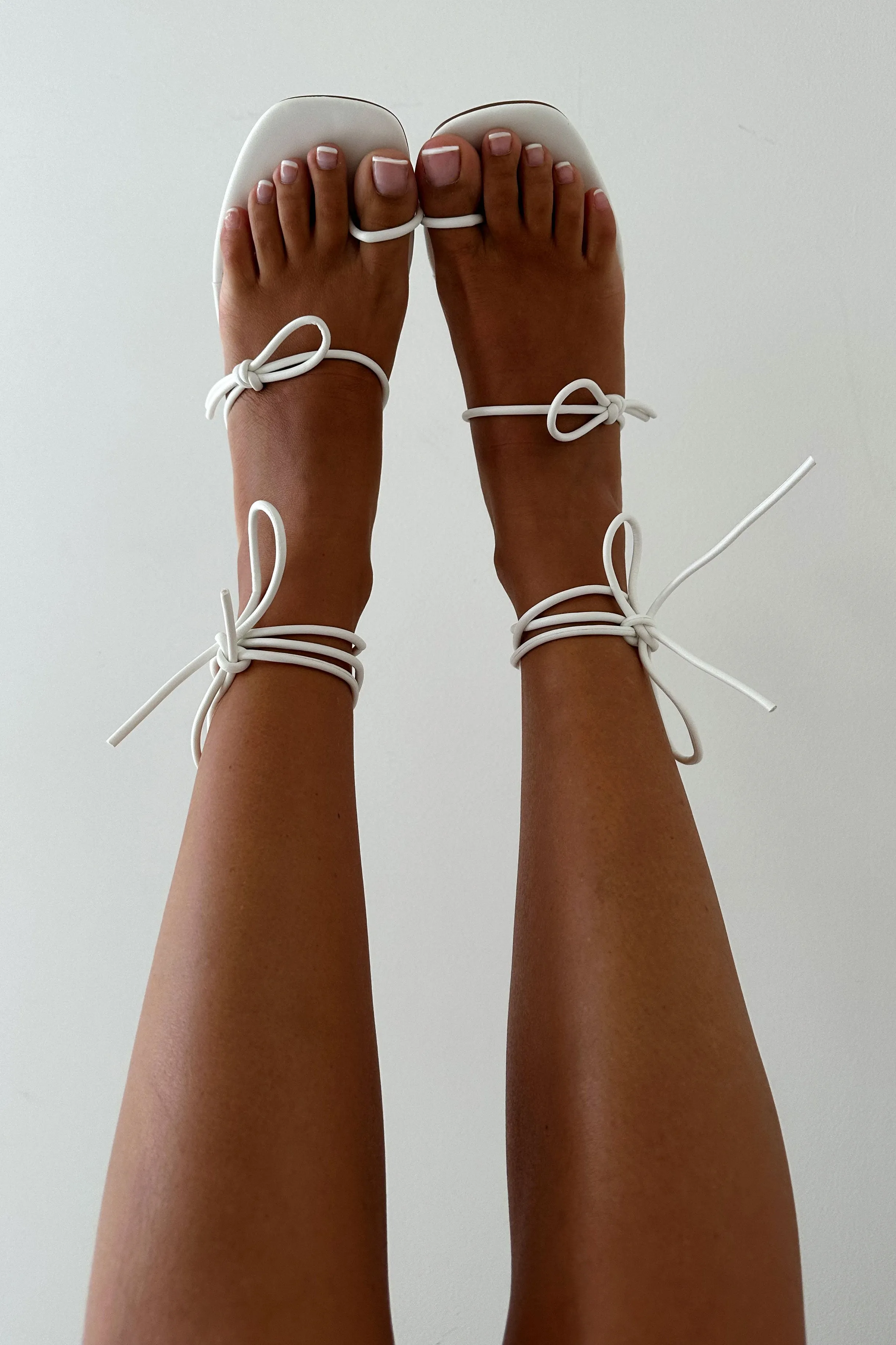 Strappy Paz Heels - White