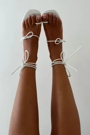 Strappy Paz Heels - White