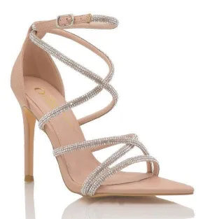 STRAPPY RHINESTONE HEEL