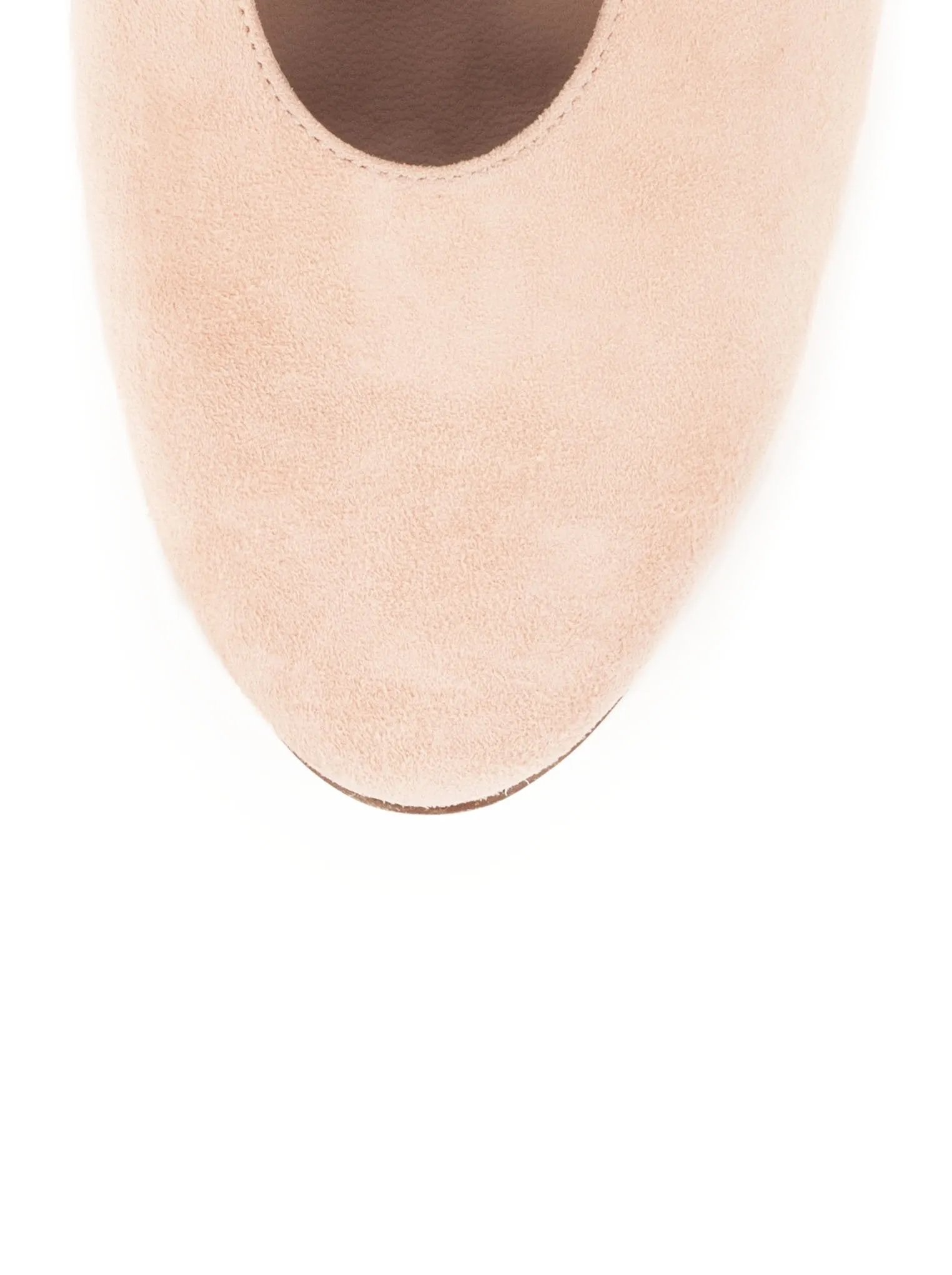 Suede Ballerina Flat - Rosa