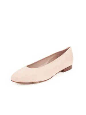 Suede Ballerina Flat - Rosa
