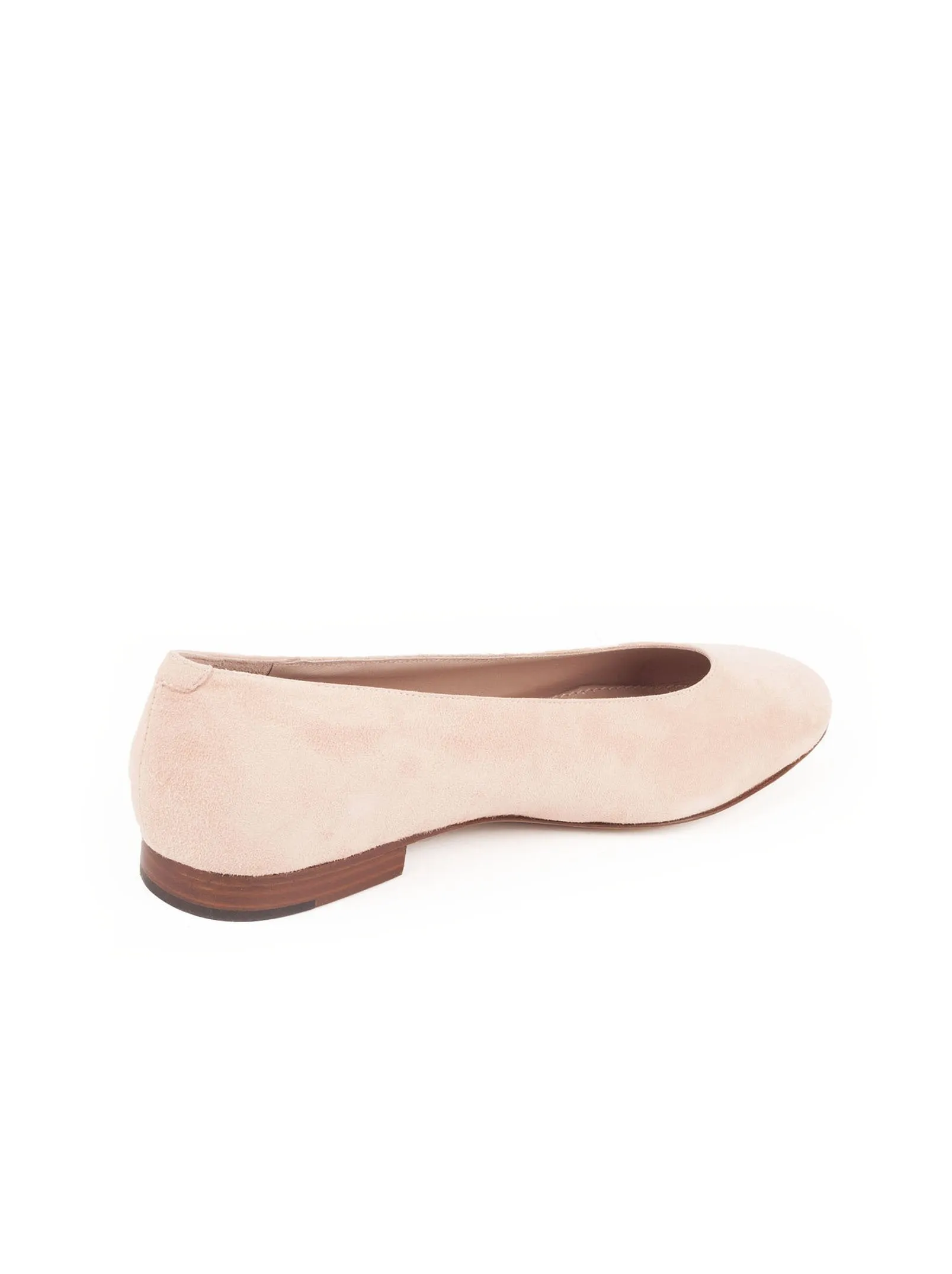 Suede Ballerina Flat - Rosa