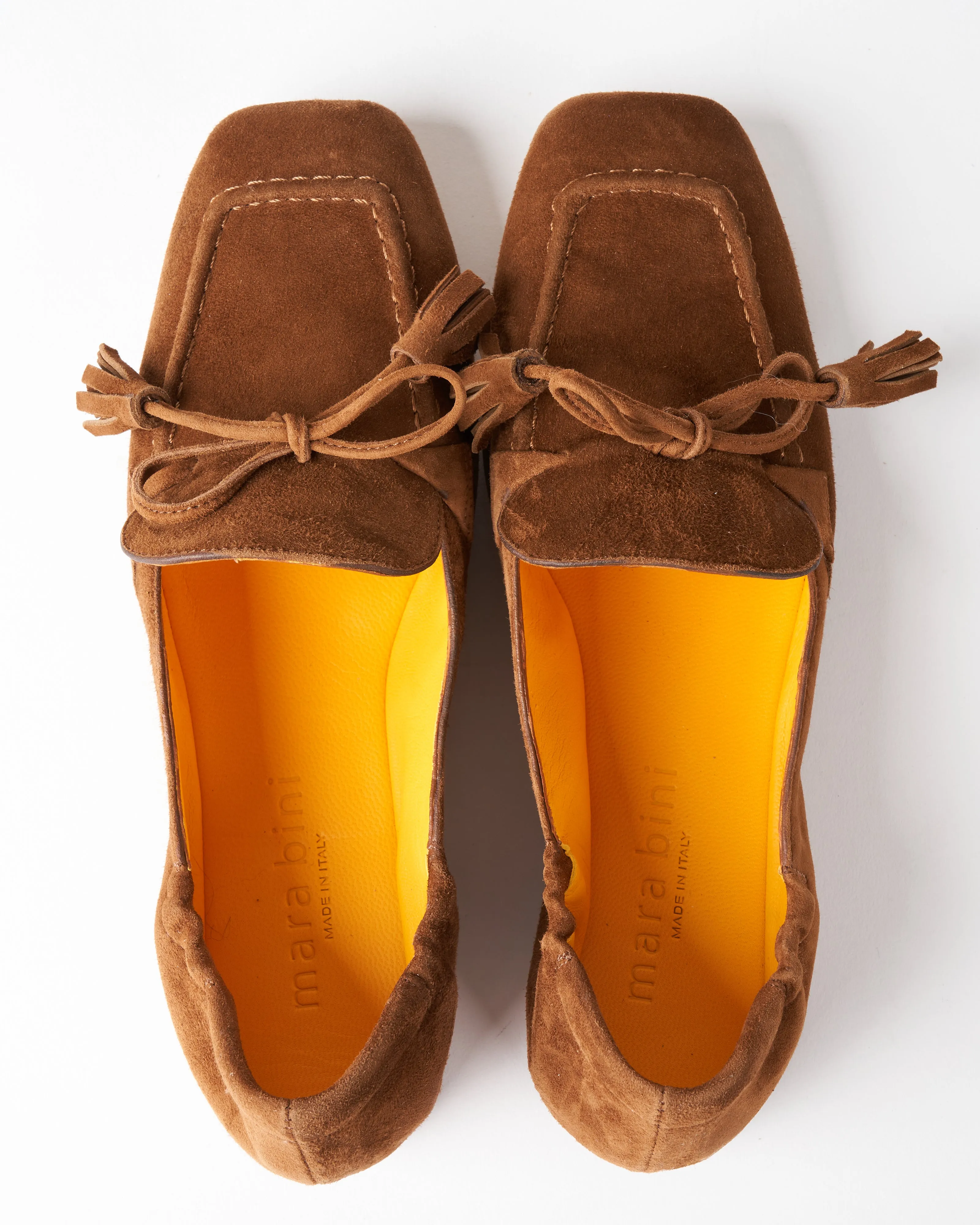 suede tassle flat - camoscio acero