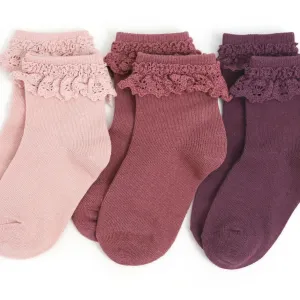 Sugar Plum Lace Midi Sock 3-Pack