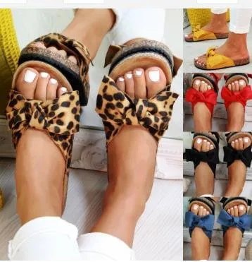 Summer Large Size Sandals Slippers Bow Sand Flip
