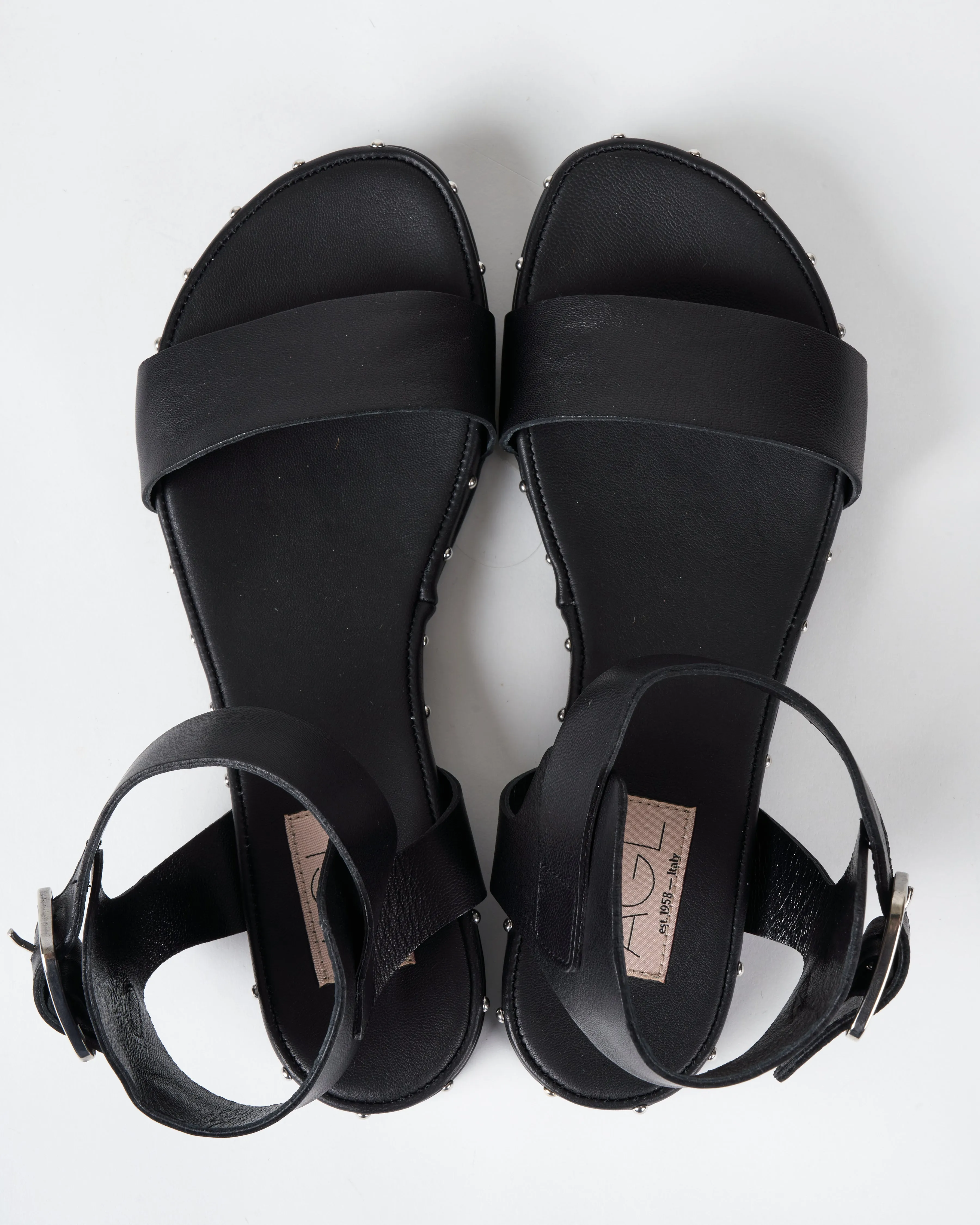sveva sandal - nero silver