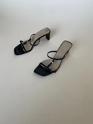 T-strap heeled sandals