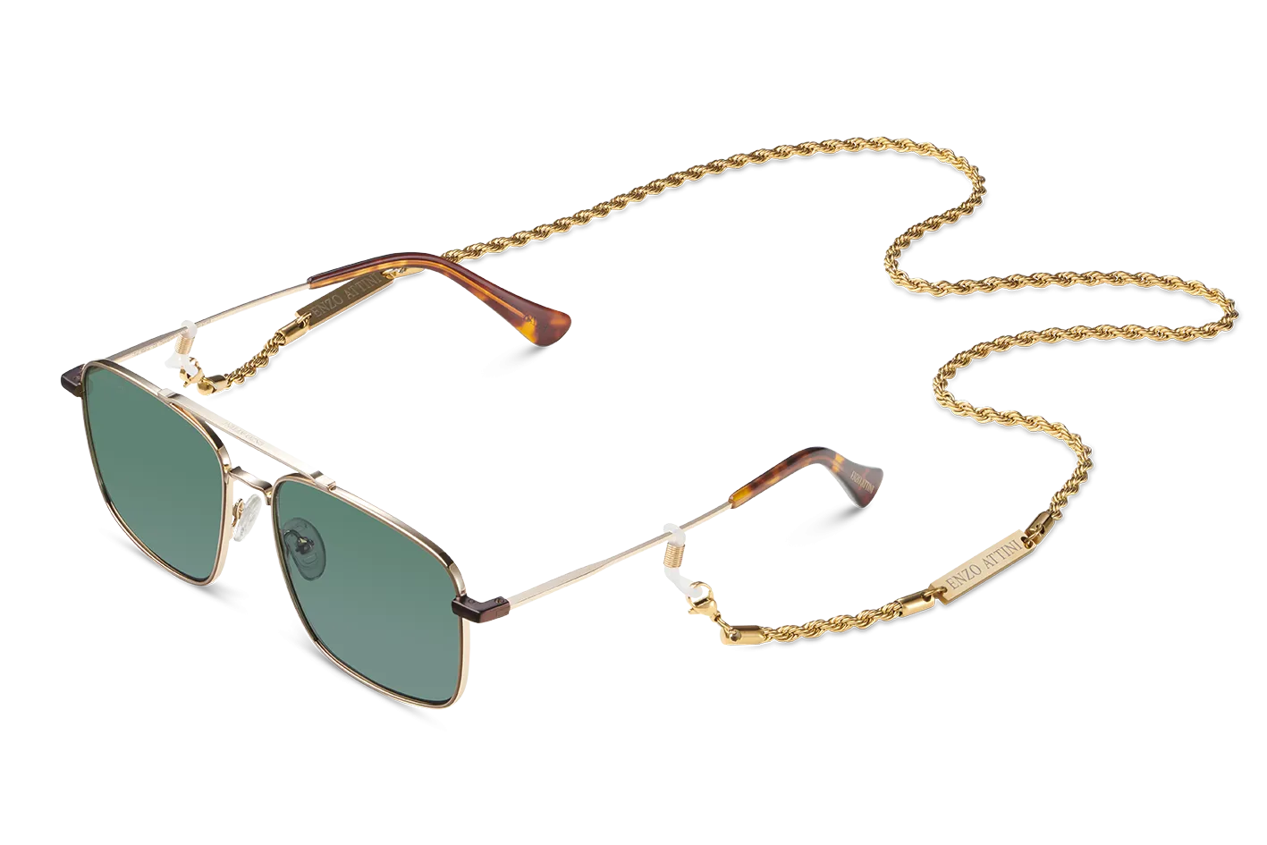 Taj Mahal / Tortoise & Gold Color   Dark Green Lens