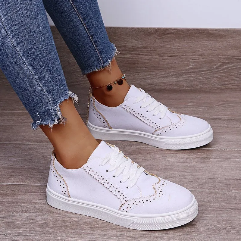 Taya Suede Lace-Up Flat Sneakers