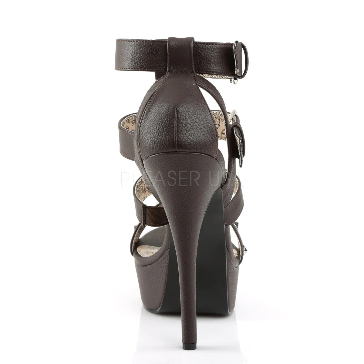 TEEZE-42W  Brown Faux Leather