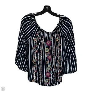 Top 3/4 Sleeve By Savanna Jane In Black, Size: M