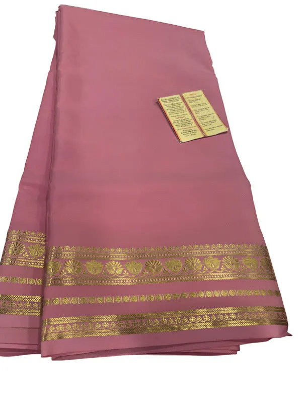 Traditional Mysoore Silk Saree with Flower Border
