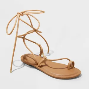 Universal Thread Women's Augusta Lace-Up Toe Loop Sandals 89885641