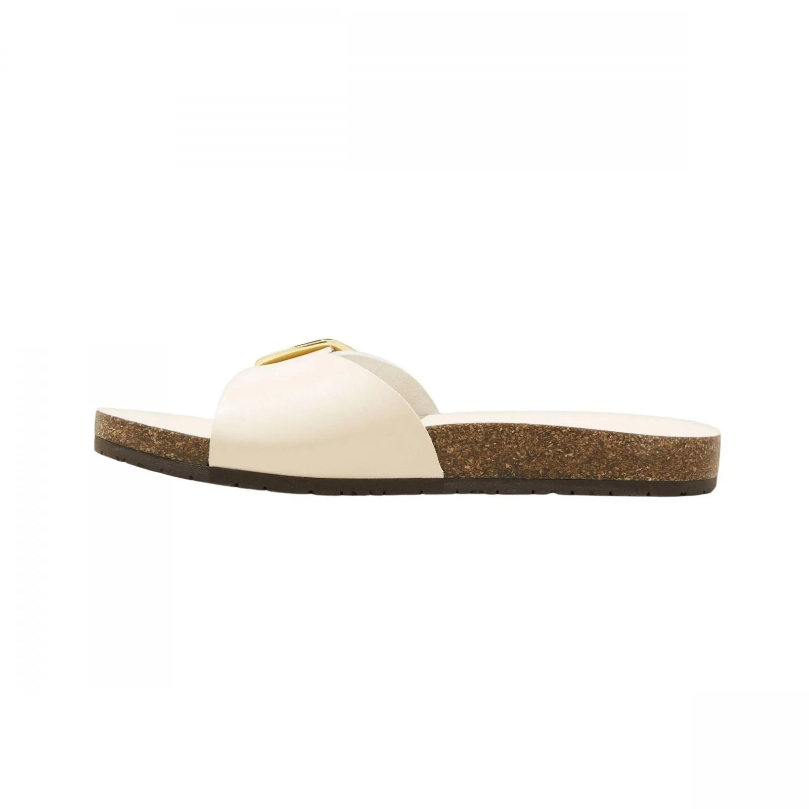 Universal Thread Womens Cameron Single Band Footbed Sandals Cream Off White 11M