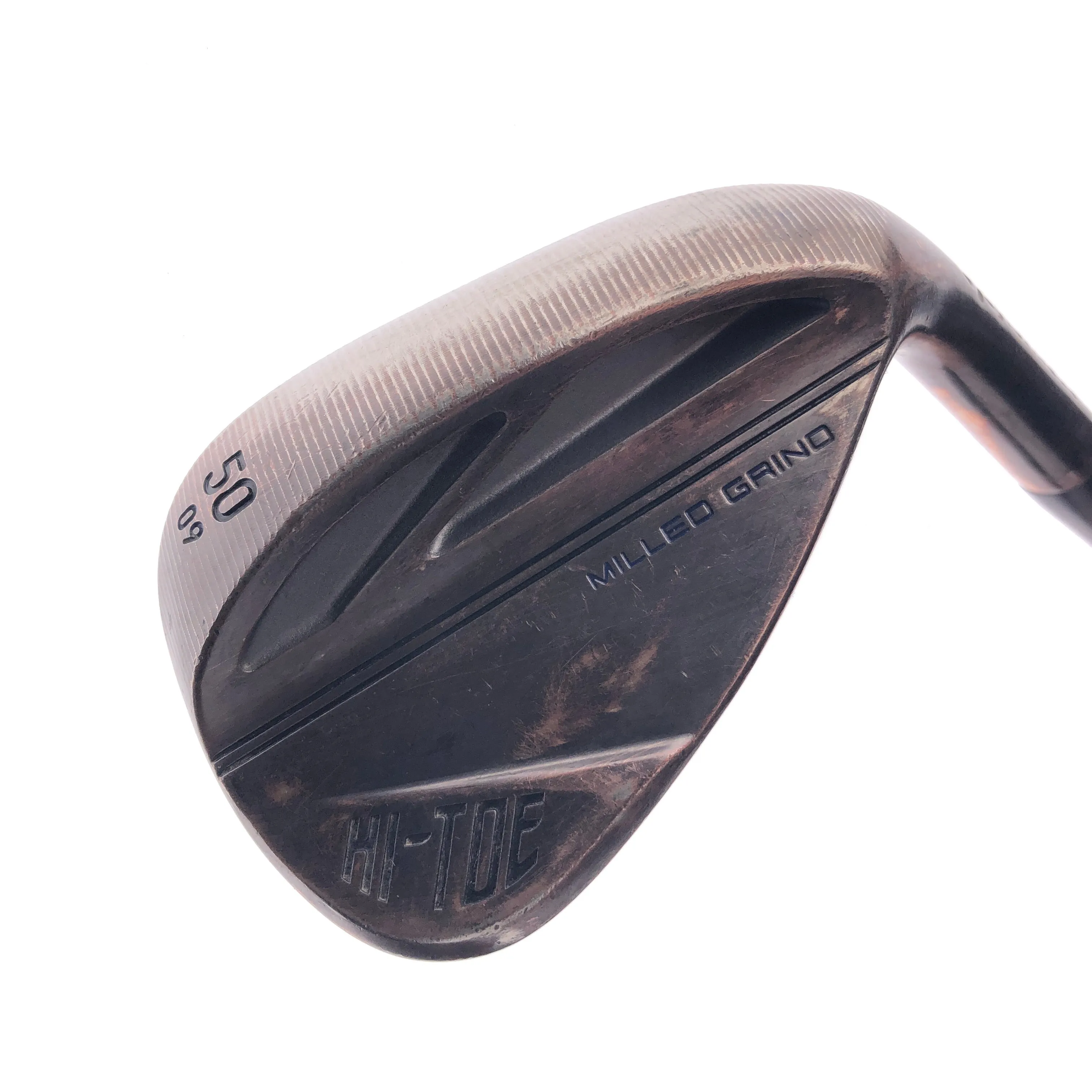 Used TaylorMade Milled Grind Hi-Toe 3 RAW Copper Gap Wedge / 50.0 / X-Stiff Flex