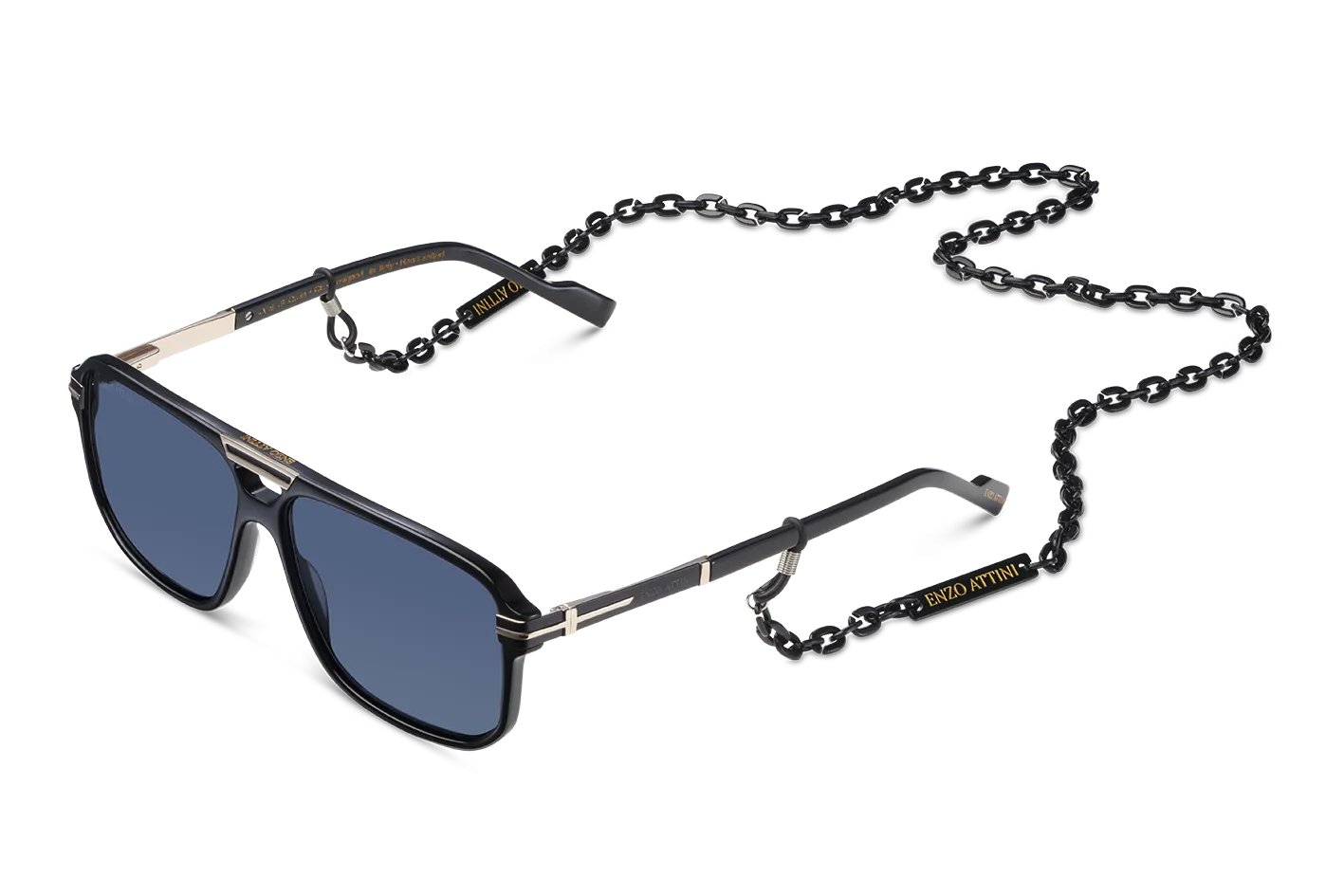 Val d'Orcia/ Black & Gold Color   Dark Black Lens