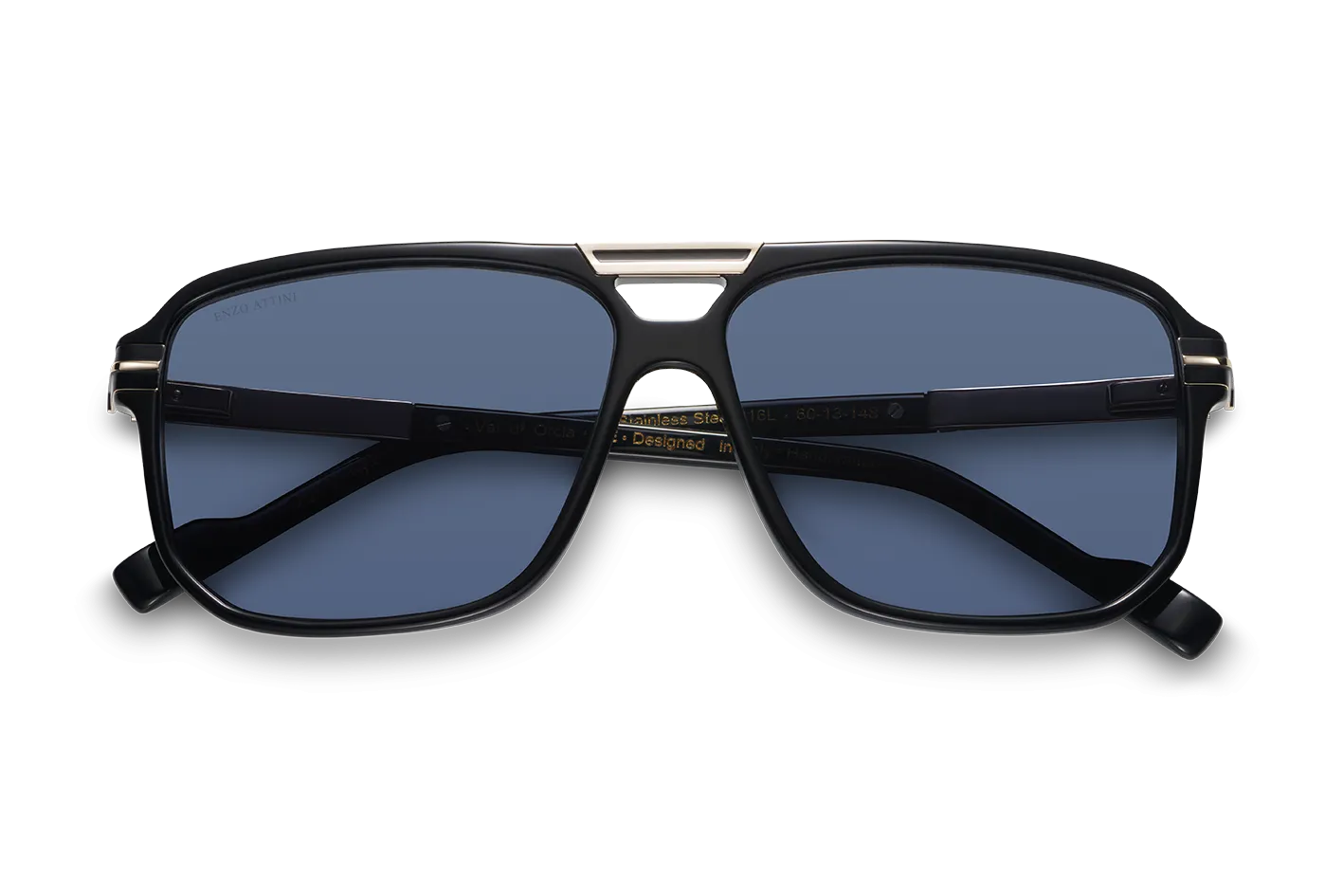 Val d'Orcia/ Black & Gold Color   Dark Black Lens