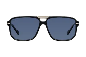 Val d'Orcia/ Black & Gold Color   Dark Black Lens