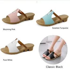 Valentina Open Toe Sandals - Classy Comfort for Summer with Floral Elegance