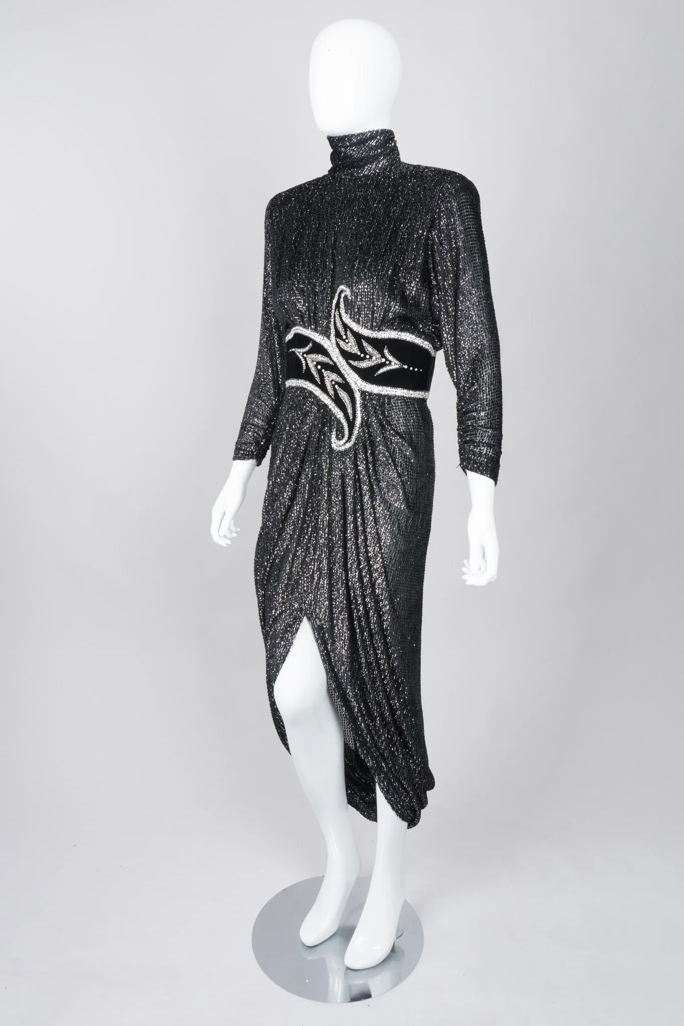 Velvet Lamé Harem Dress