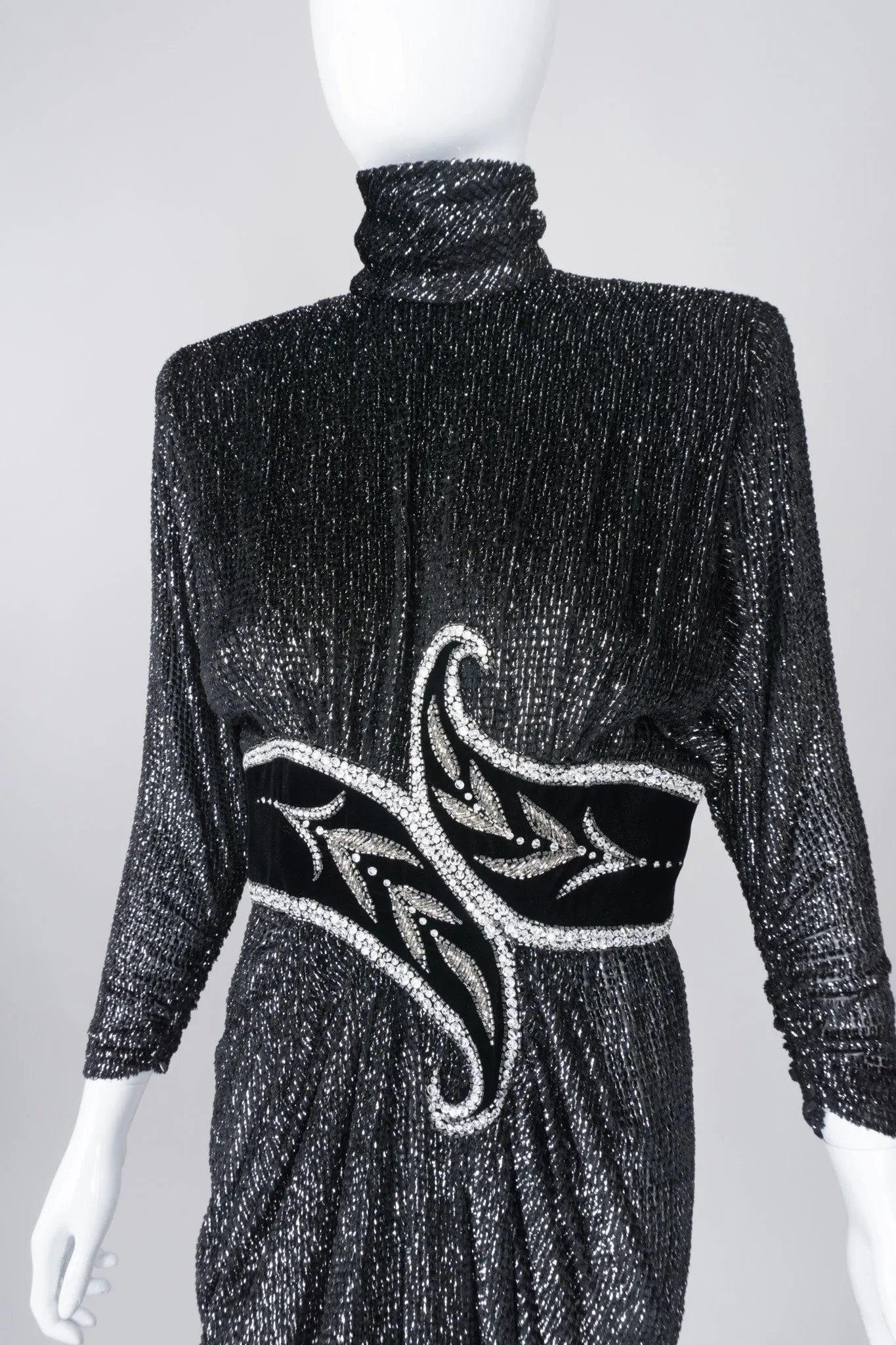 Velvet Lamé Harem Dress