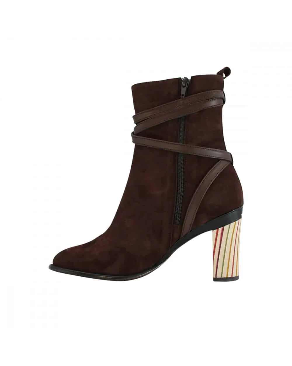 Virginia Brown Strappy Ankle Boot