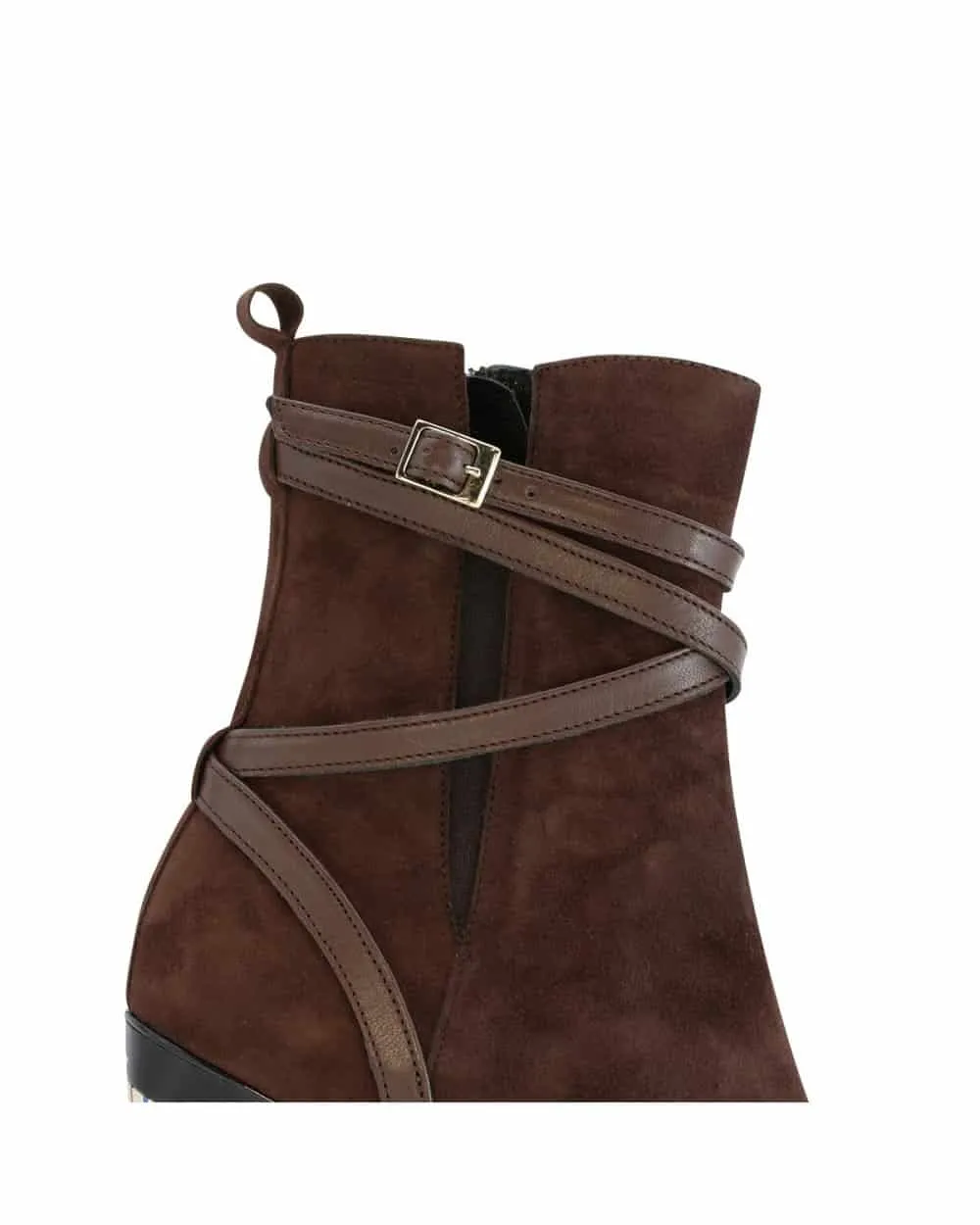 Virginia Brown Strappy Ankle Boot