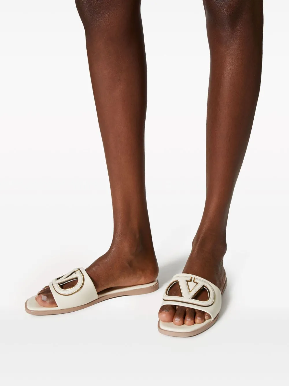 Vlogo cut-out leather sandals