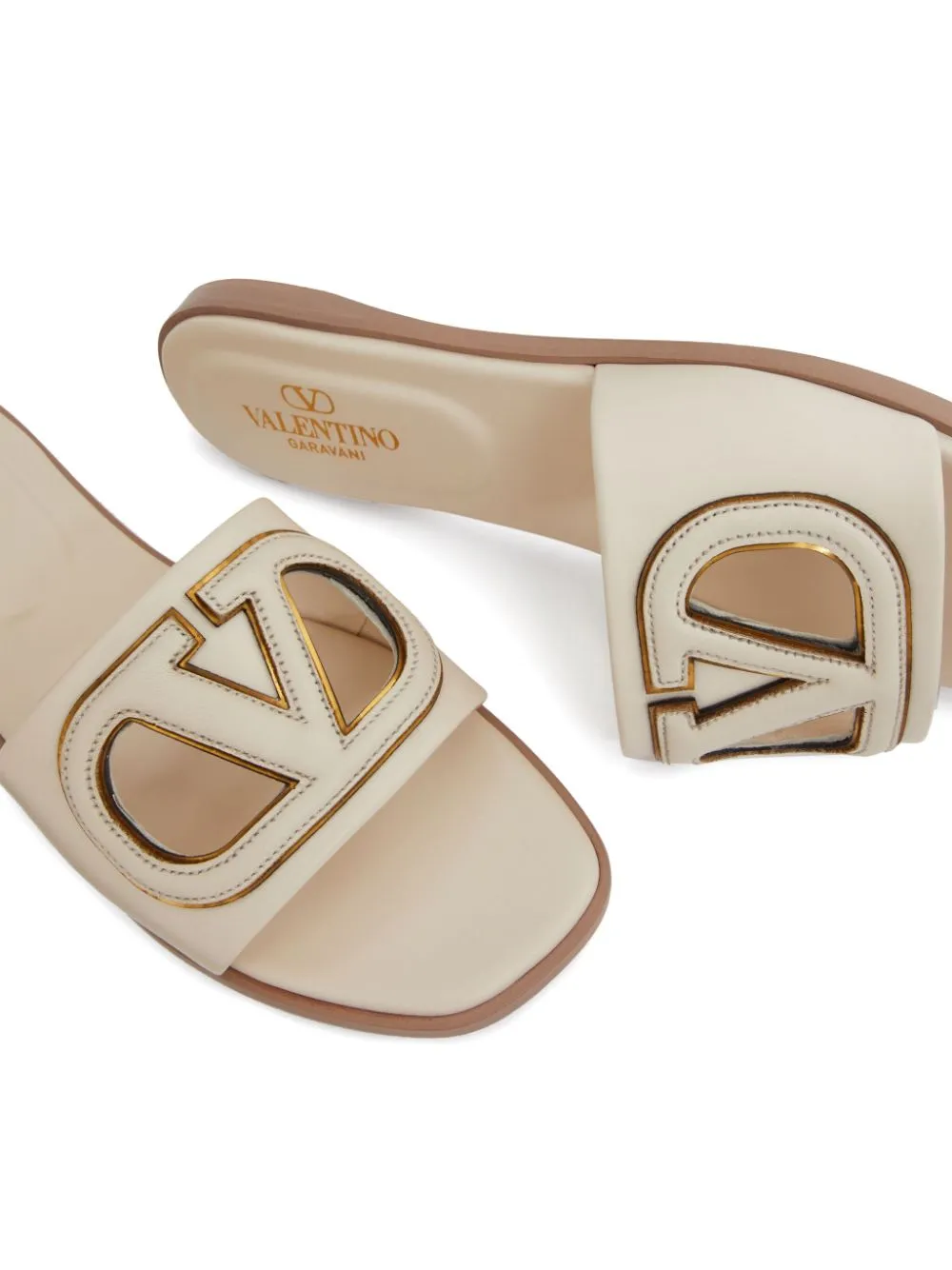 Vlogo cut-out leather sandals