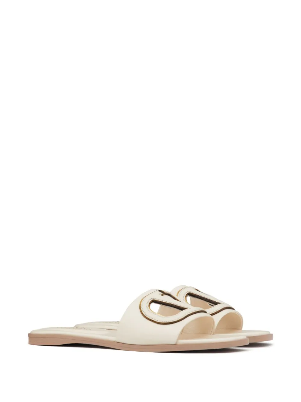 Vlogo cut-out leather sandals