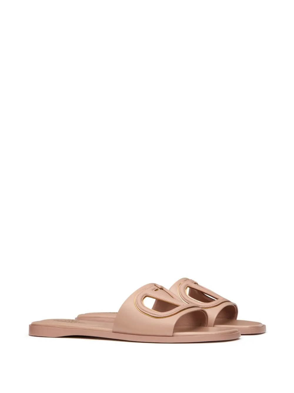 Vlogo cut-out leather slides